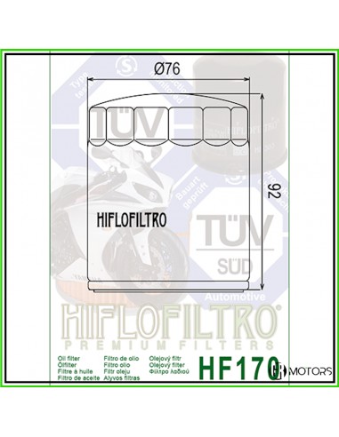 Filtro olio Hiflo nero Harley...