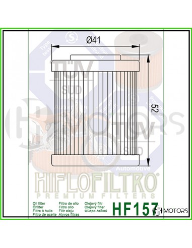 Filtro olio Hiflo HF157 per moto da...