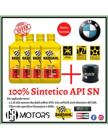 Kit tagliando Bardahl 15W50 XTC-C60...