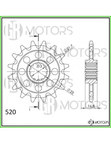 Pignone SGR passo 520 denti 16 Voge...