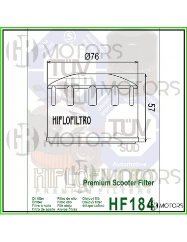 Filtro olio Hiflo per scooter con...