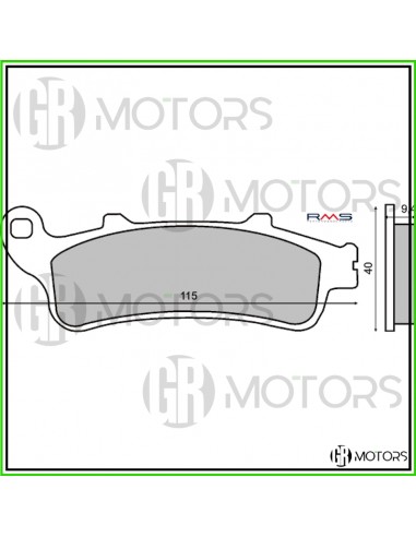 Pastiglie ant. organiche RMS Honda...