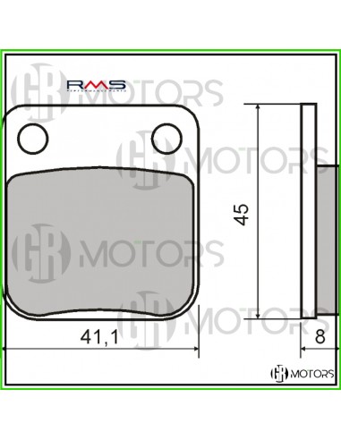Pastiglie ant. organiche RMS Peugeot...