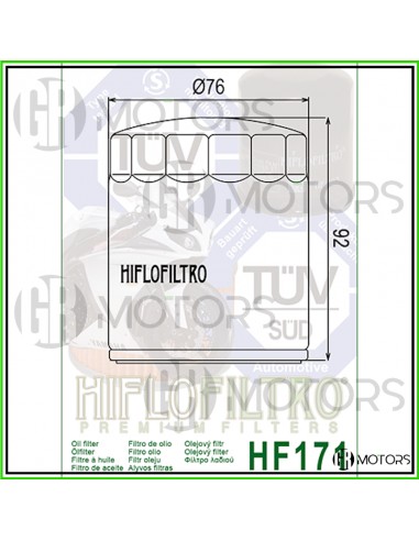 Filtro olio cromato Hiflo HF171C...