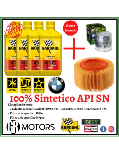 Kit tagliando Bardahl 15W50 XTC-C60...