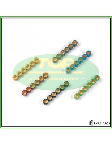Kit 6 rulli TOP 15x12 gr. 6,5 motori...