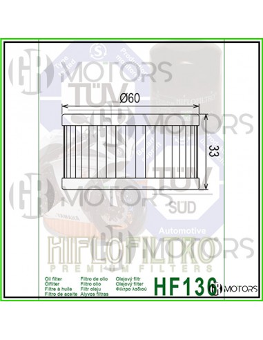 Filtro olio Hiflo HF136 Suzuki DR...