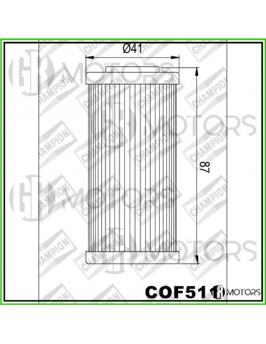 Filtro olio Champion COF511 per...