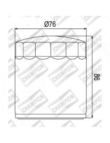 Filtro olio cromato Champion COF074C...
