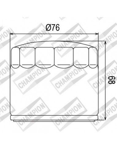 Filtro olio cromato Champion COF072C...