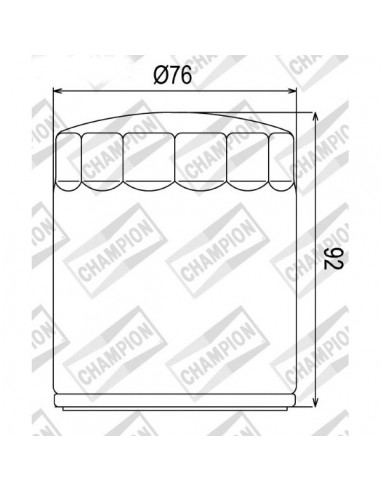 Filtro olio cromato Champion COF070C...