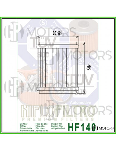 Filtro olio Hiflo Yamaha YZ 250 dal...