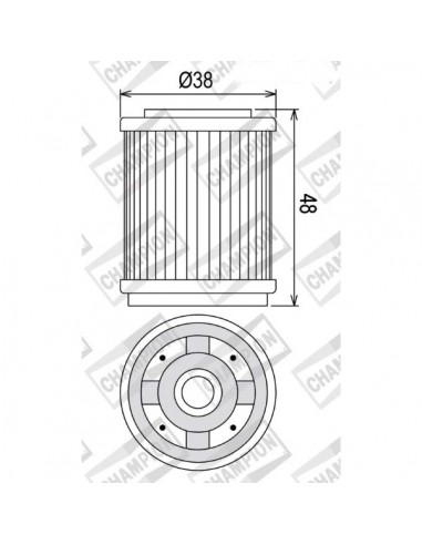 Filtro olio Champion COF043 Yamaha TT...