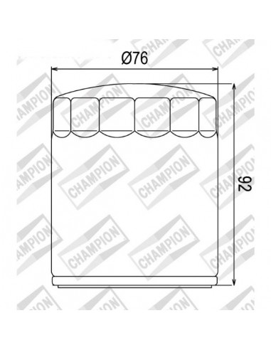 Filtro olio cromato Champion COF071C...