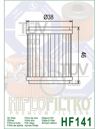 Filtro olio Hiflo HF141 Yamaha CZD...