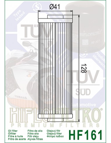 Filtro olio Hiflo HF161 BMW...