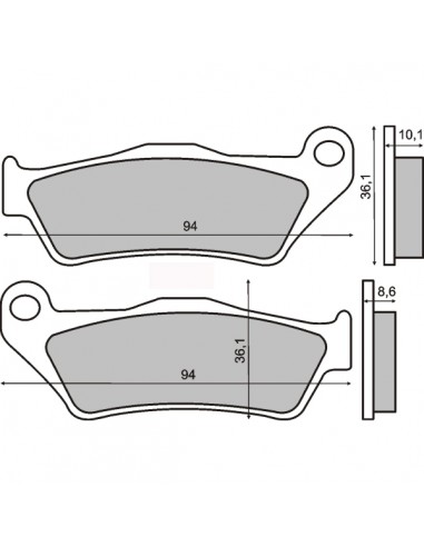 Pastiglie posteriori organiche RMS...