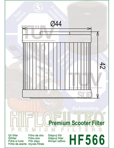 Filtro olio Hiflo Kymco Downtown 300...