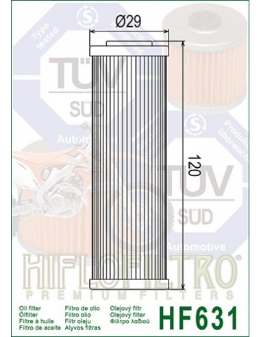 Filtro olio Hiflo HF631 per Beta RR...
