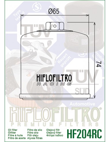 Filtro olio racing Hiflo HF204RC per...