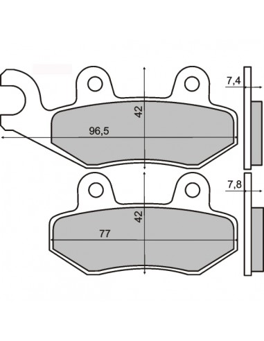 Pastiglie ant. organiche RMS Kymco...