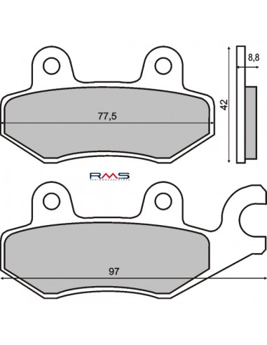 Pastiglie posteriori RMS Kymco...